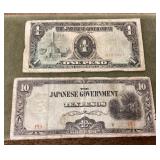 2 Occupied Japan bank notes