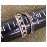 3 sterling silver rings