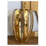 Gold trimmed glass vase
