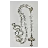 Sterling silver crystal bead rosary