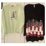 Xmas sweatshirt Size L , Xmas knit top Size XXL
