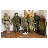 6 military action figures