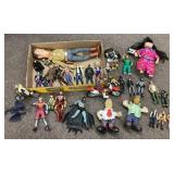 Group of action figures and toys
