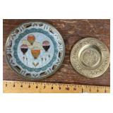 2 brass wall plates