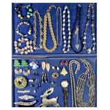 Costume jewelry necklaces, bracelets, earrings