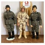 3 military action figures