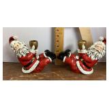 Vintage Santa candleholders