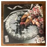 Snow Flower 13" cake plate