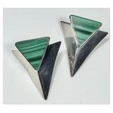 Ed Levin modernist sterling marcasite earrings