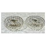Mid century modern coiled wire candleholders