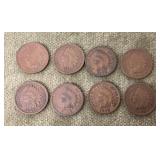 8 Indian head cents