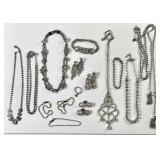 15 pieces of rhinestone jewelry