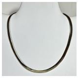 14k reversible white/yellow gold necklace