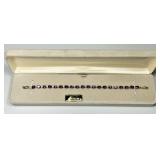 10k gold amethyst tennis bracelet