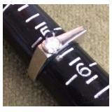 Sterling silver ring with clear stone