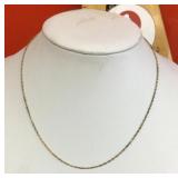 18" sterling silver necklace