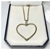 10k gold heart necklace