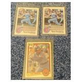 3 Ryne Sandberg rookie baseball cards