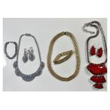 3 costume jewelry necklace sets