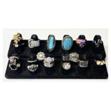 22 costume jewelry rings