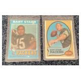 2 Bart Starr football cards