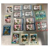 Group of football cards