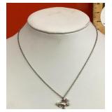 16" Sterling rabbit necklace