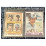 2 Paul Molitor baseball cards