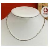 16" sterling silver necklace