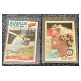 2 George Brett baseball cards