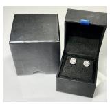 10k white gold diamond earrings