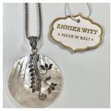 Annika Witt sterling mother of pearl necklace