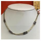 3-strand sterling silver necklace