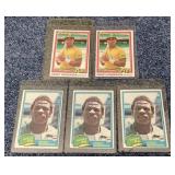 5 Rickey Henderson baseball cards