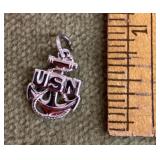 USN sterling silver pendant