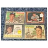 4 vintage baseball cards