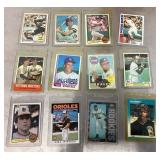 12 vintage baseball cards