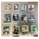 12 vintage baseball cards
