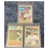 3 Rod Carew baseball cards