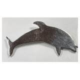 Sterling silver dolphin brooch
