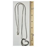 Sterling silver heart necklace