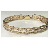 Milor sterling silver braided bracelet