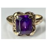 10k gold amethyst ring