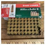 Partial box 9 mm luger ammo