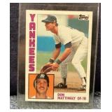 Don Mattingly 1984 Topps baseball card