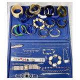 Costume jewelry bangles and bracelets