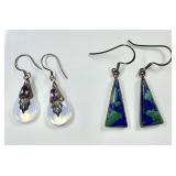 S2 pair sterling silver gemstone earrings