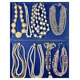 8 costume jewelry necklaces
