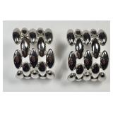 Vintage Givenchy silvertone pierced earrings