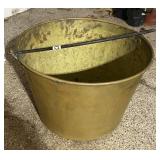 16" diameter brass kettle with bail